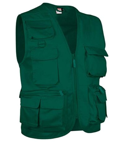 Gilet reporter multipoches sans manches - SAFARI - vert bouteille