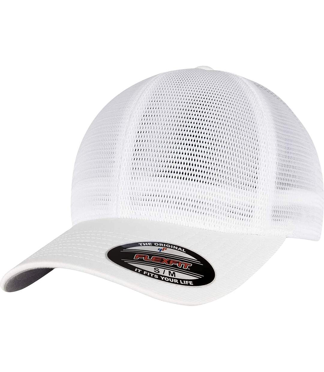 Casquette omnimesh adulte blanc Flexfit-1