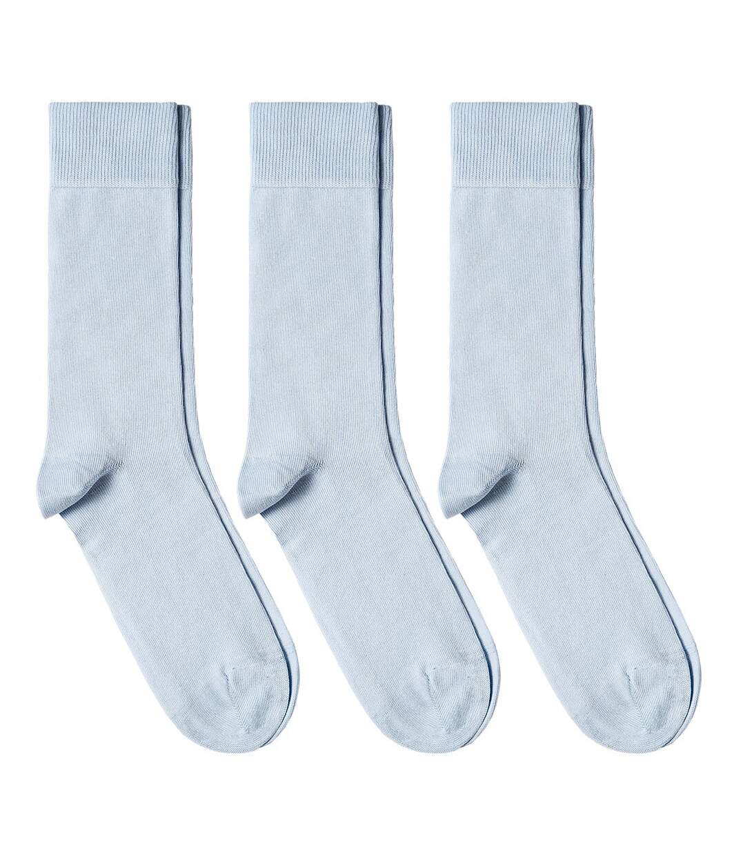 Chaussettes jersey unies – Lot 3 paires  - Fabriqué en UE