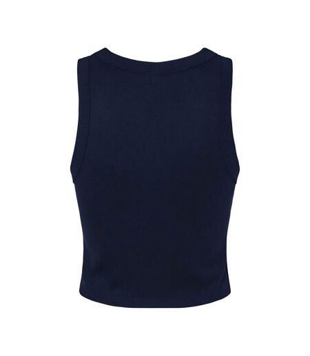 Womens/ladies Tank Top Solid Navy Bella + Canvas