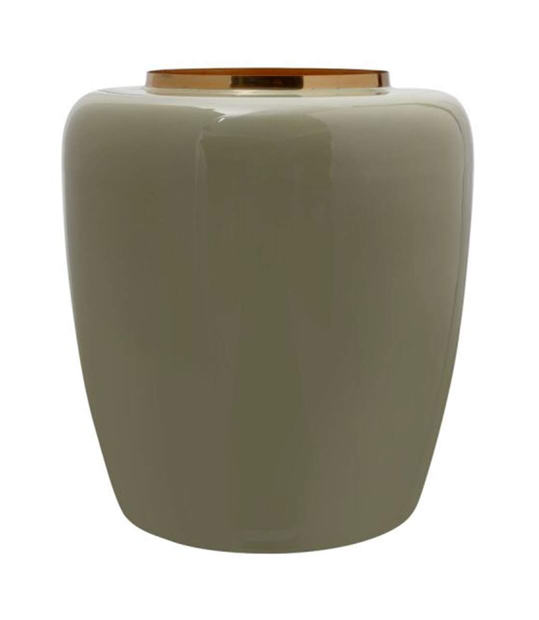 Vase Rond Design Tribuna 36cm Menthe & Or-1