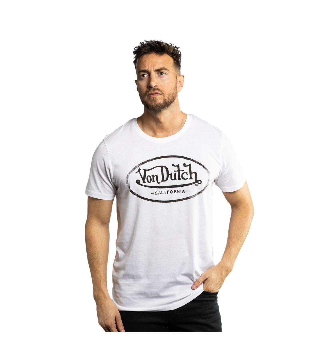 T-shirt col rond en coton homme Logo Vondutch-1