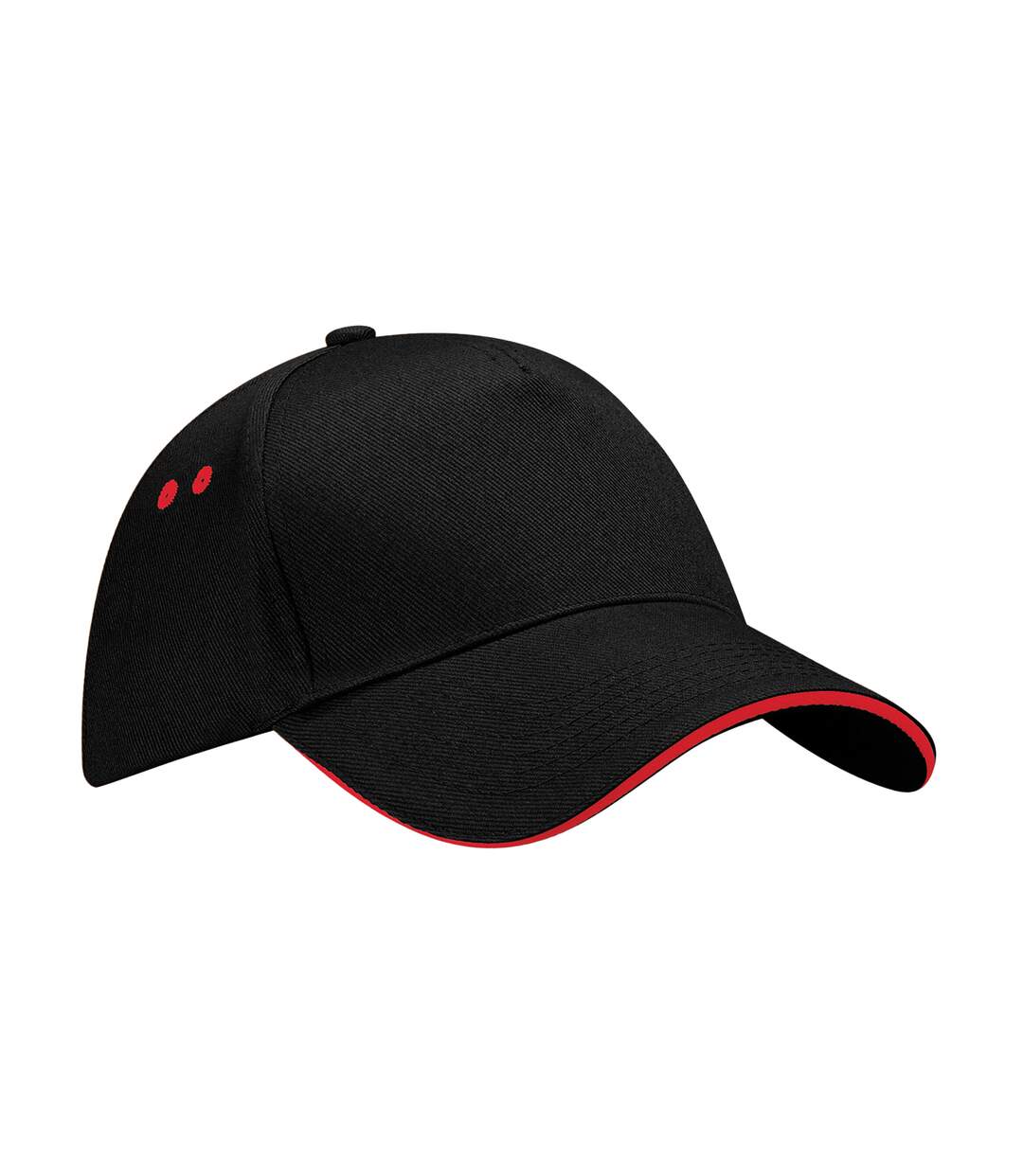 Casquette Ultimate Adulte Noir Rouge Beechfield-1