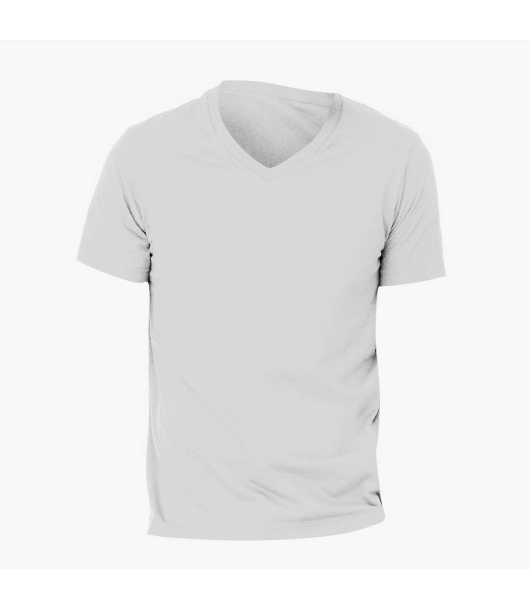 Canvas t-shirt à col v 100% coton homme blanc Bella + Canvas