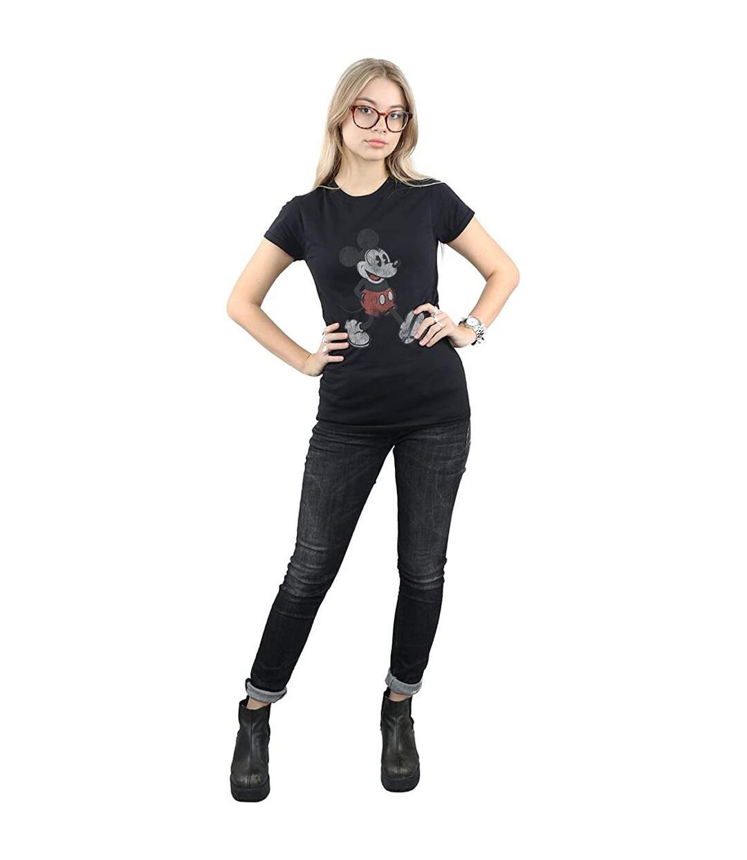 Disney - T-shirt WALKING - Femme (Noir) - UTBI1193-3