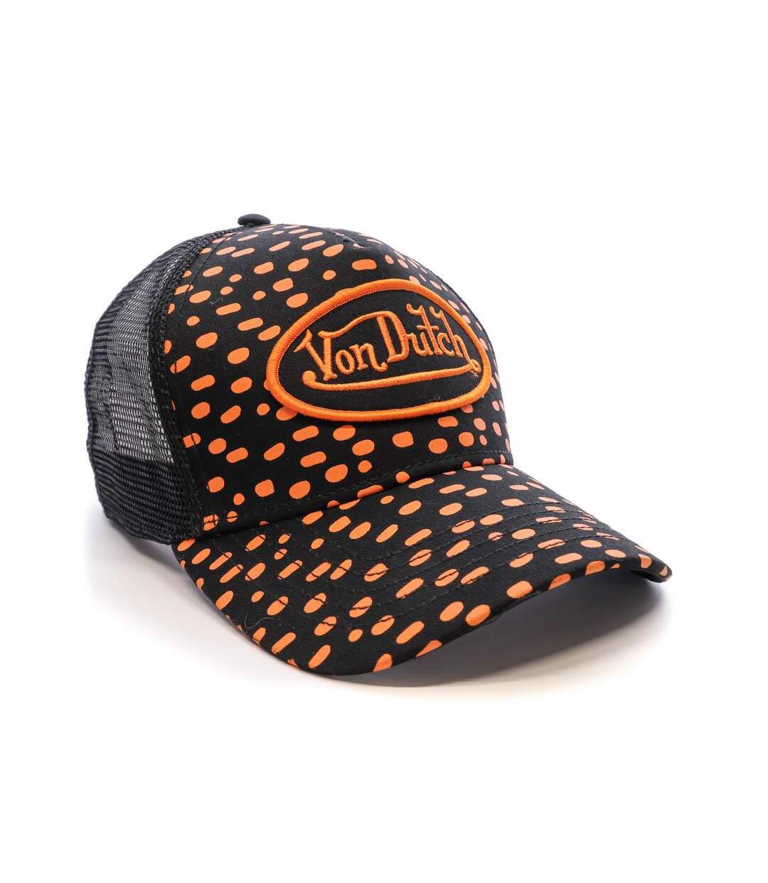 Casquette Noire/Orange Homme Von Dutch 909140 - Taille unique-2