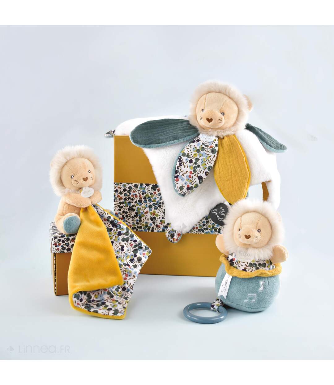 Doudou pantin polyester collection BOH'AIME Lion-3