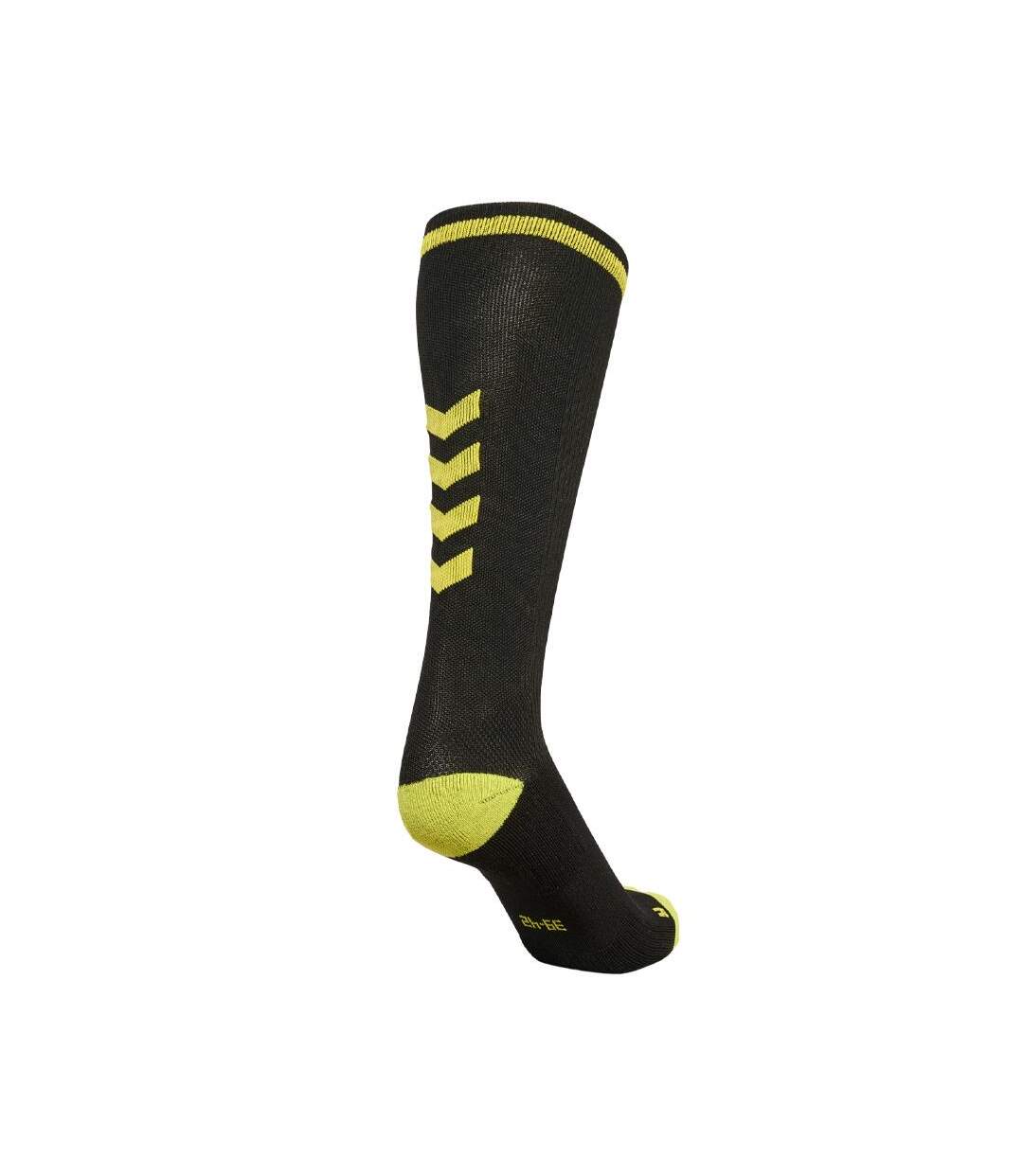 Paire de chaussettes noire/jaune homme hummel elite indoor-2
