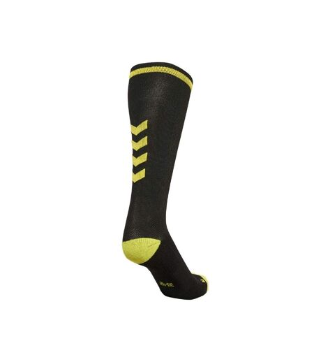 Paire de chaussettes noire/jaune homme hummel elite indoor
