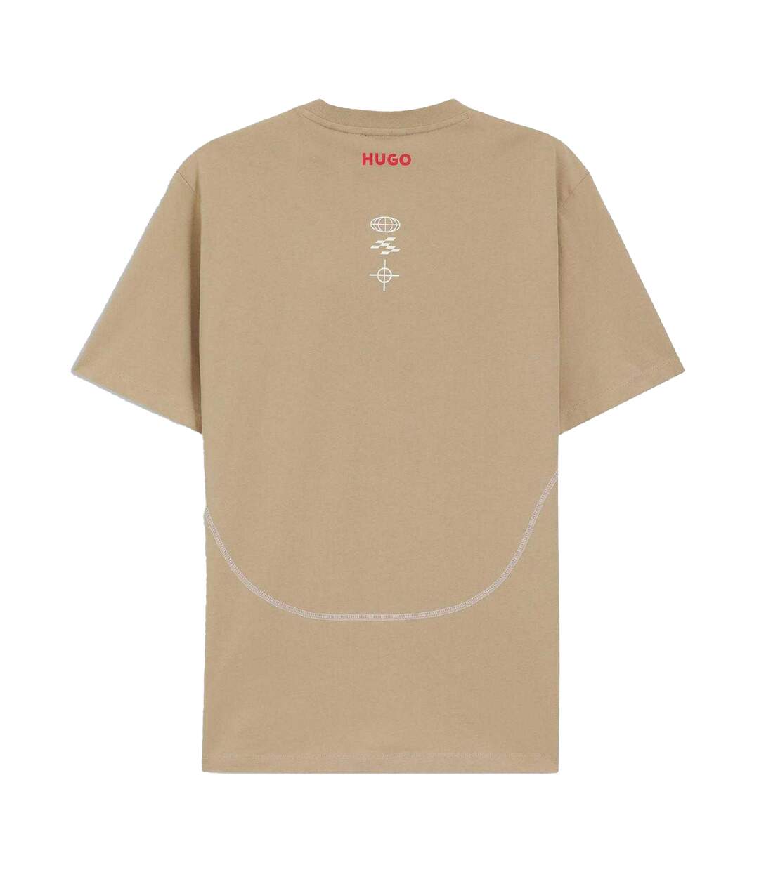 Unisex Adult Crew Neck Short-sleeved Competition T-shirt Medium Beige Hugo-2