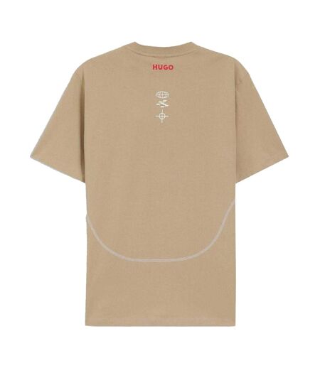 Unisex Adult Crew Neck Short-sleeved Competition T-shirt Medium Beige Hugo