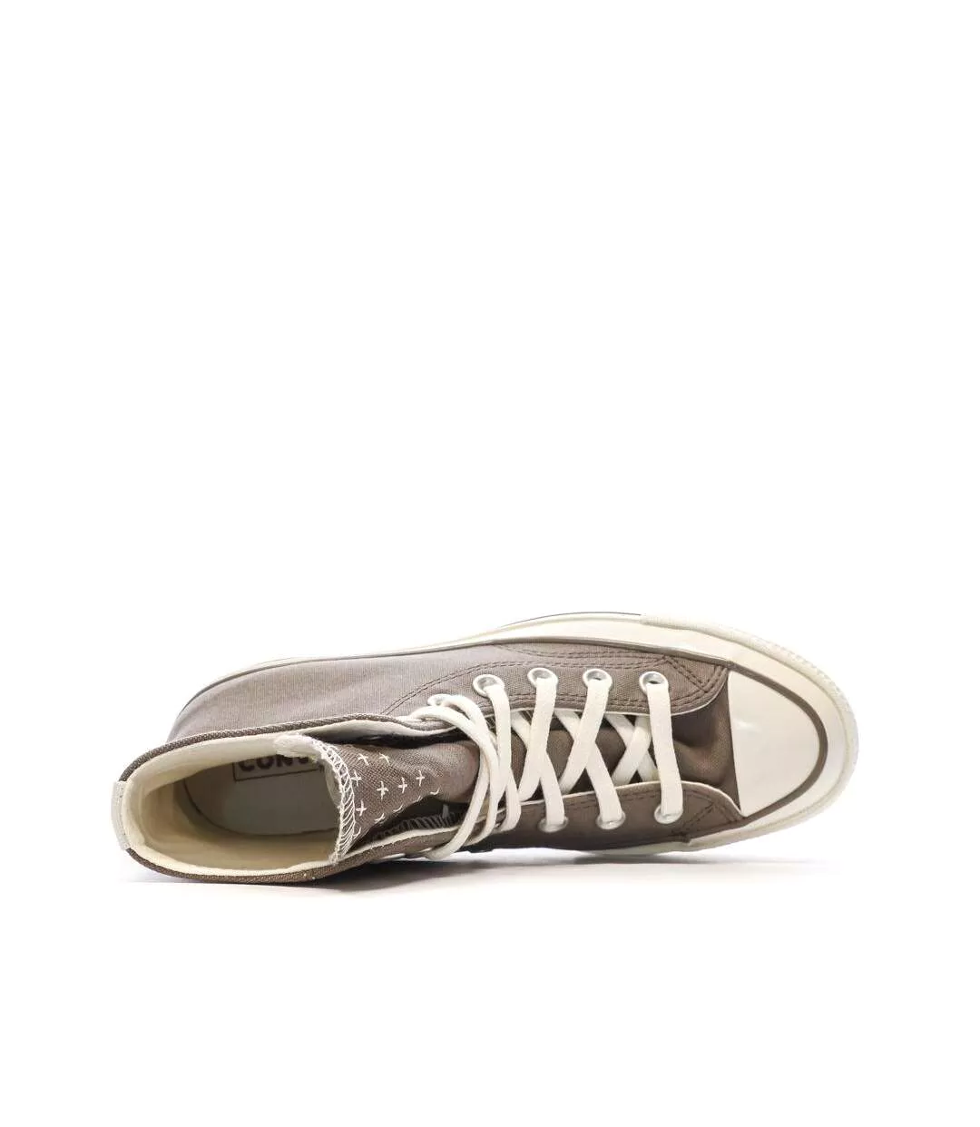 Baskets marrons femme converse chuck 70 worn-4