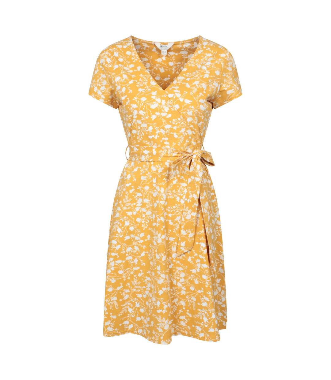 Womens/ladies Santorini Uv Jersey Wrap Dress Yellow Mountain Warehouse-1