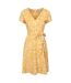 Womens/ladies Santorini Uv Jersey Wrap Dress Yellow Mountain Warehouse-1