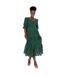 Robe Mi-longue Manches ¾ Femme Émeraude Maya Deluxe-1