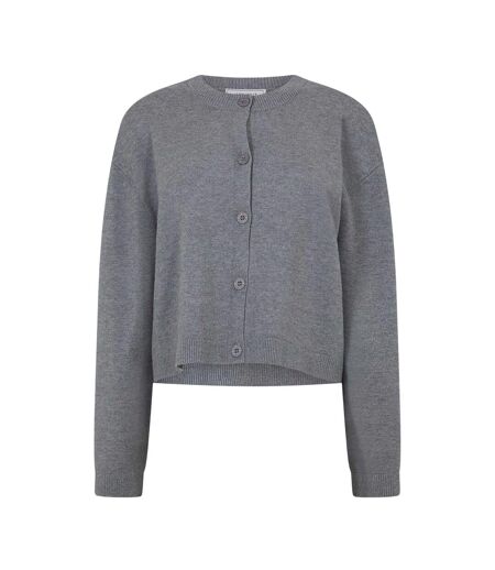 Womens/ladies Drop Shoulder Cardigan Charcoal Jack Wills
