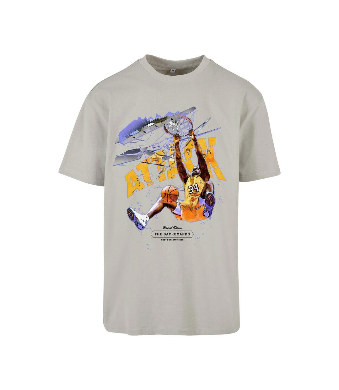 T-shirt Attack Player Homme Gris Pâle Mister Tee-1