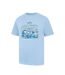Mens Graphic Print Short-sleeved T-shirt Blue Hot Tuna-3