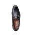 Mens Russo Buckle Leather Loafers Black Base London-4