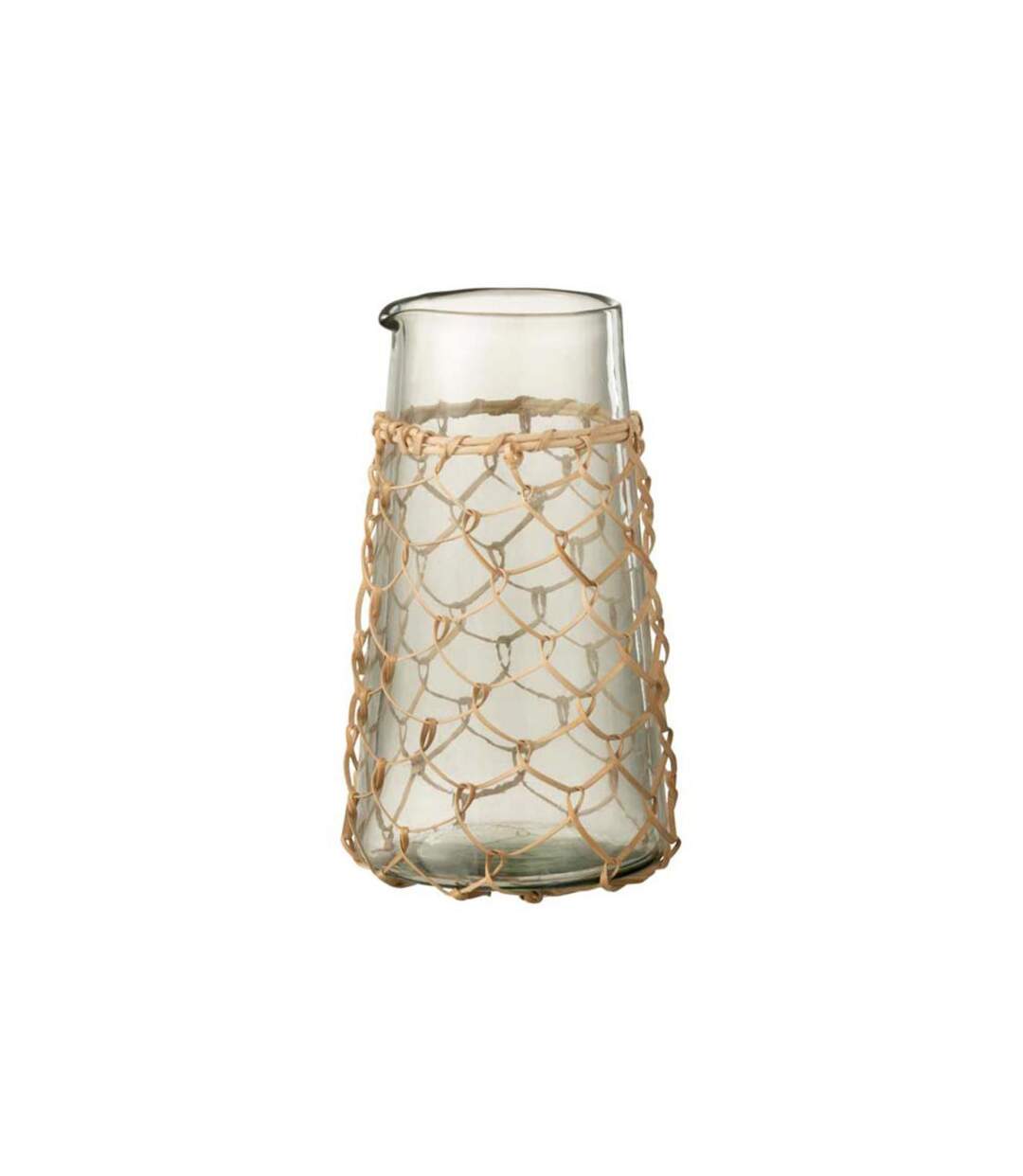 Carafe Design Tricot 20cm Transparent & Naturel-1