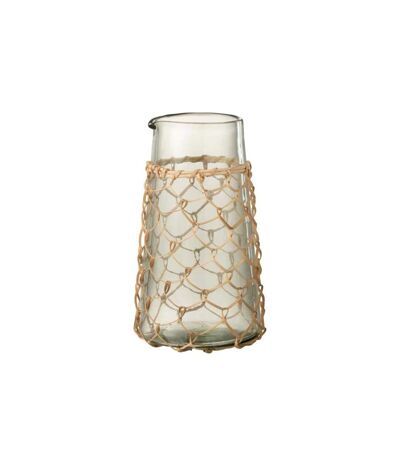 Carafe Design Tricot 20cm Transparent & Naturel