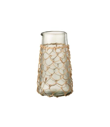 Carafe Design Tricot 20cm Transparent & Naturel