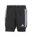 Mens Own The Run 3 Stripes 2 In 1 Running Shorts Black Adidas-2
