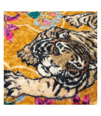 Wylder Tropics Tigerscope Piped Velvet Throw Pillow Cover (Gold) (50cm x 50cm) - UTRV3223