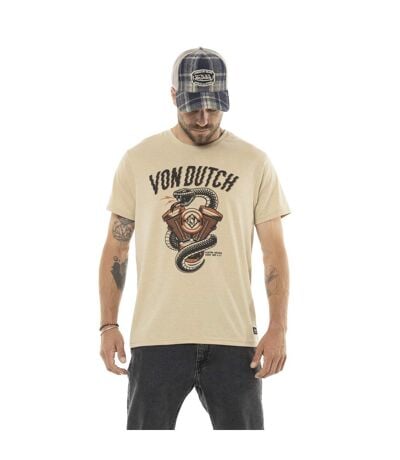 T-shirt homme col rond chiné regular print devant Vibra Vondutch