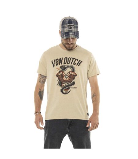 T-shirt homme col rond chiné regular print devant Vibra Vondutch