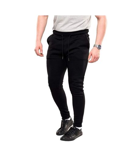Mens D555 Brandon Cuffed Kingsize Jogging Bottoms Black Duke