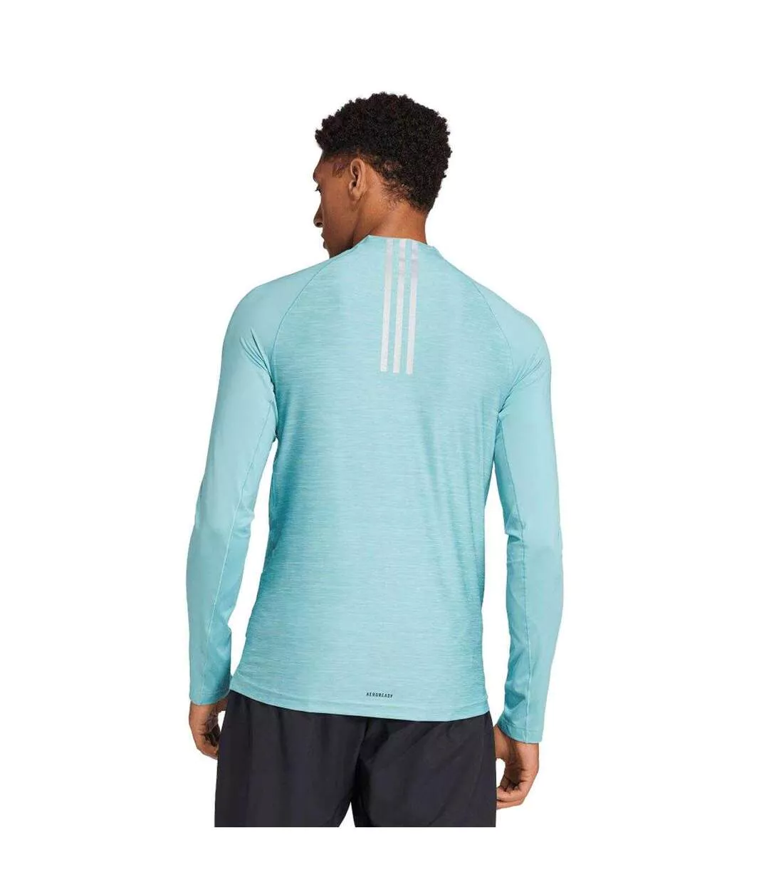 Pull Entraînement Gym+ Homme Bleu Clair Adidas-3