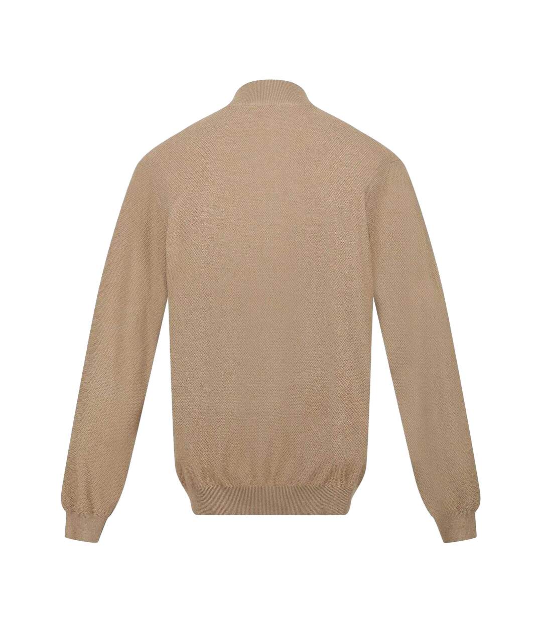 Sweat Uni À Col Montant Zippé Keaton Homme Beige Foncé Regatta-2