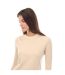 T-shirt Manches Longues Diagonal Femme Beige Off White-4