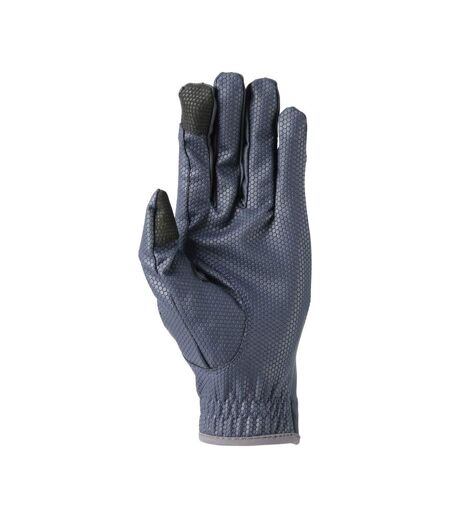 Gants D´équitation Adulte Bleu Marine Gris Foncé Hy