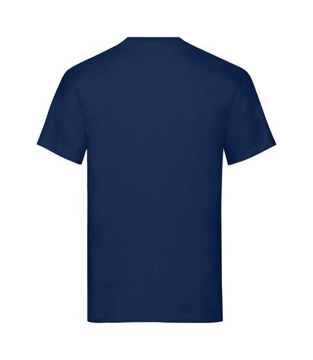 Unisex adult heavy cotton t-shirt navy Fruit of the Loom