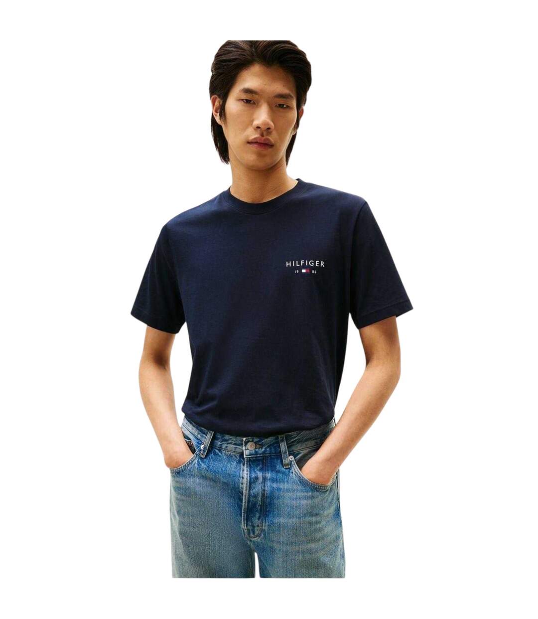 T-shirt Motif/style Logo Love Homme Rose Foncé Violet Tommy Hilfiger-1
