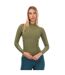 Womens/ladies Series-3 Thermal Long-sleeved Top Khaki Green Skins-1