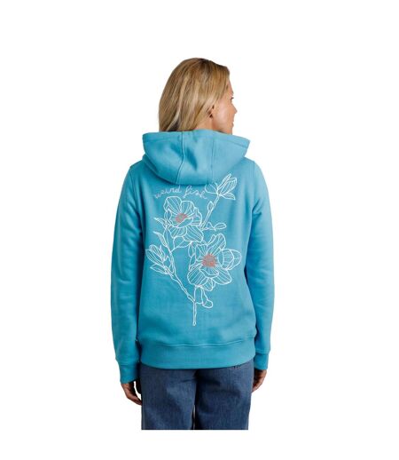 Womens/ladies topaz horse eco friendly pullover hoodie pacific blue Weird Fish