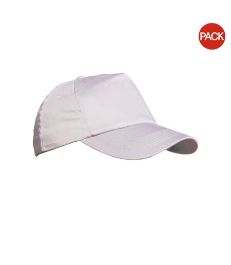 Lot de 2  casquettes unies adulte blanc Result