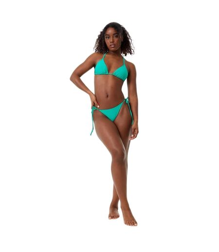 Womens/ladies Triangle Bikini Top Green Jack Wills