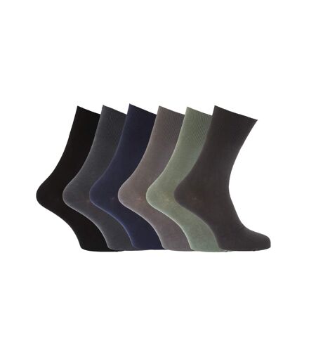 Chaussettes non-élastiquée (lot de 6 paires) - Homme (Noir/gris/bleu marine) - UTMB250