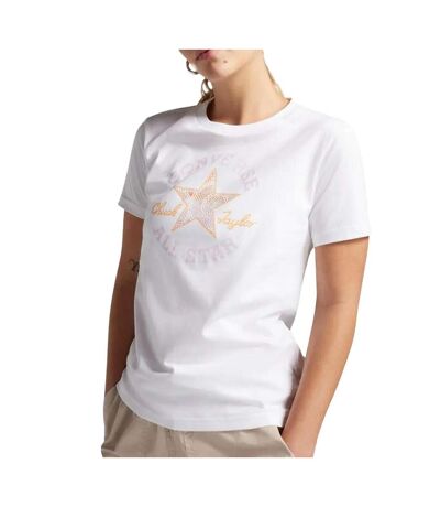 T-shirt Blanc Femme Converse Chuck Taylor Patch - L