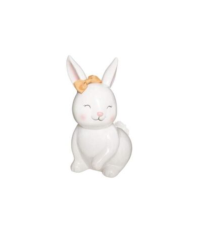 Tirelire Enfant Lapin 22cm Blanc