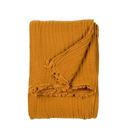 Lark cotton crinkled throw cumin Yard