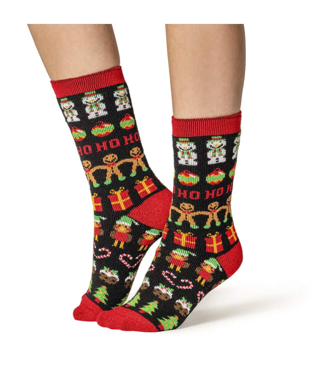 Womens Fluffy Christmas Socks by Heat Holders Lite-4