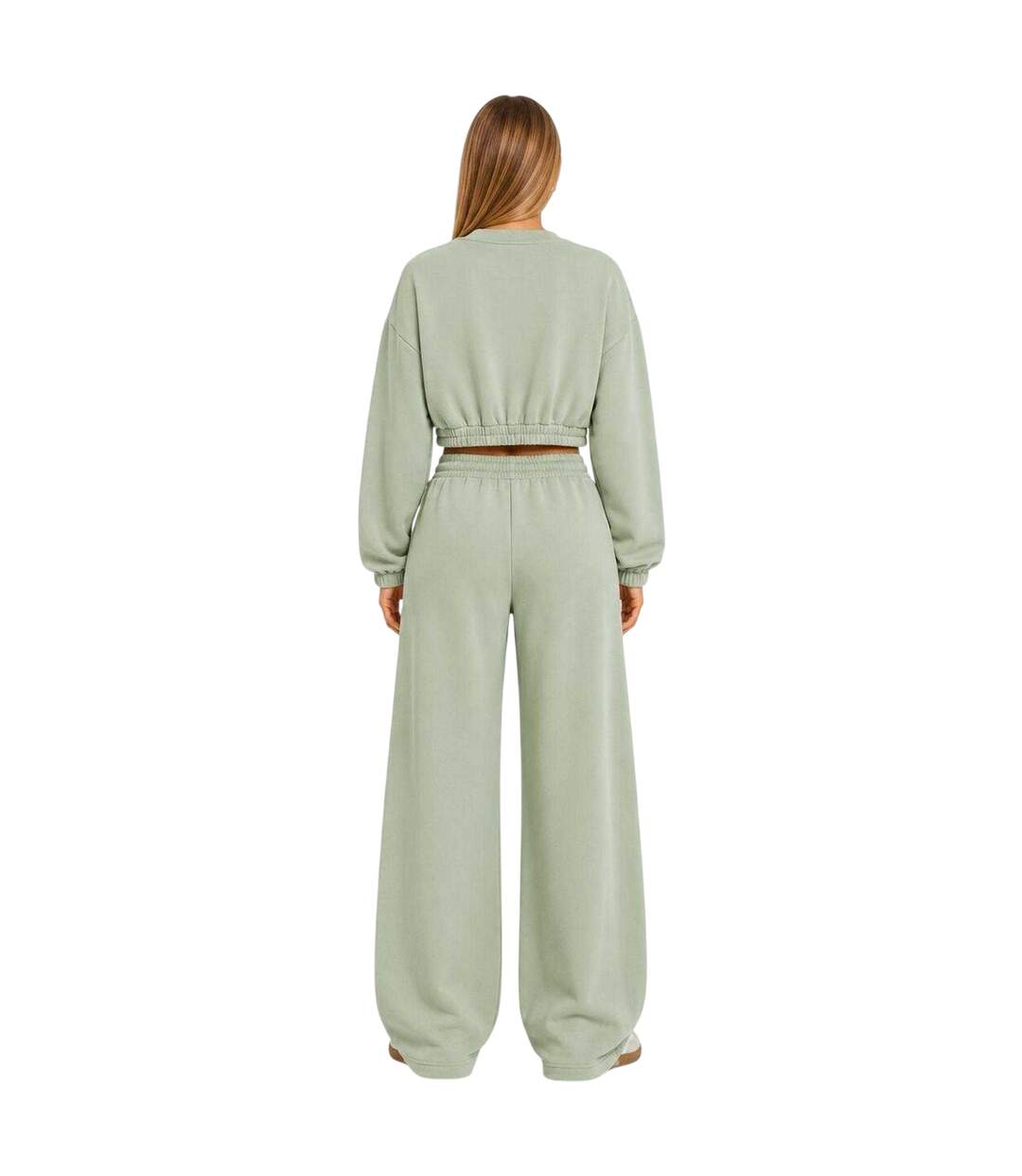 Womens/ladies Fleece Barrel Joggers Sage I Saw It First-4