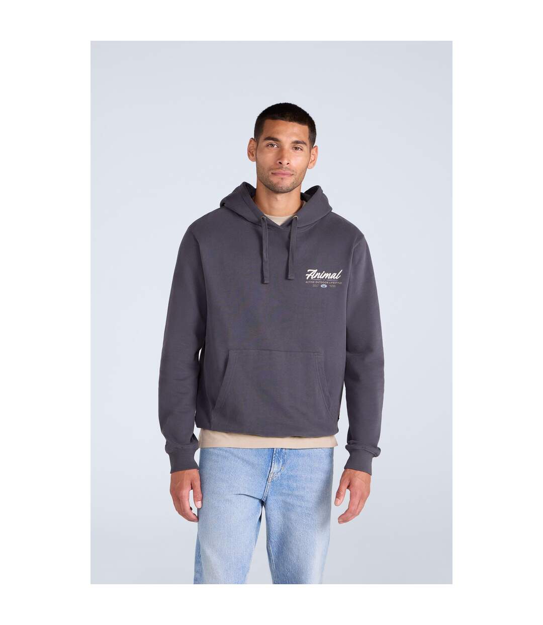 Mens River Organic Hoodie Black Mountain Warehouse-1