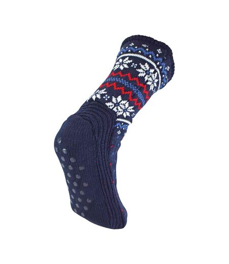 Mens Winter Warm Christmas Fairisle Pattern Bootie Socks
