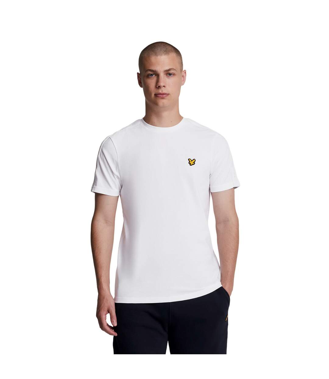 T-shirt de sport tape pour hommes blanc Lyle & Scott-1